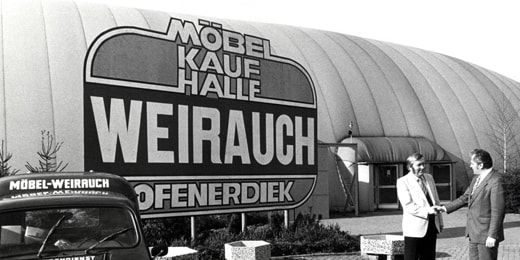 Traglufthalle 1974 Möbel Weirauch