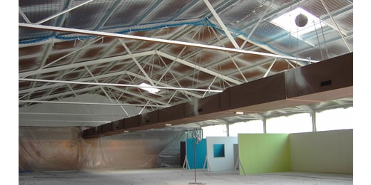 Umbau der Halle von Möbel Weirauch
